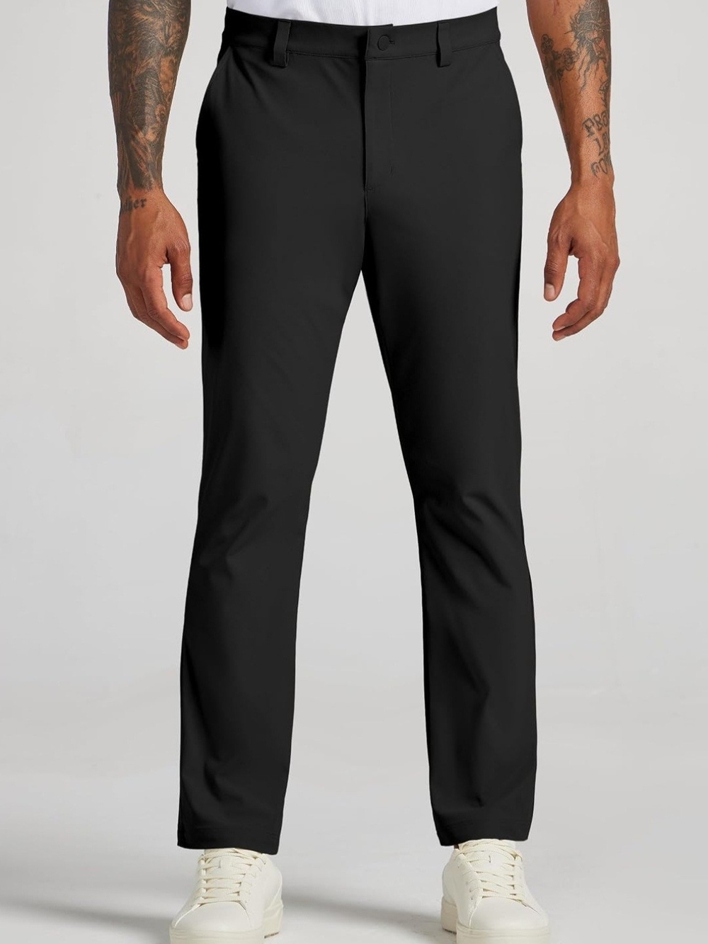 NWT Wilit Men's 34WX30L Golf Pants Stretch Quick Dry Workwear Black Slim Fit